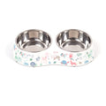 Small Double Stainless Steel Pet Bowls M11164