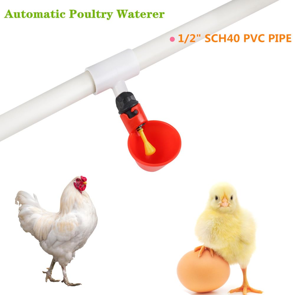 12 Pack Automatic Plastic Chicken Waterer Cups H73064