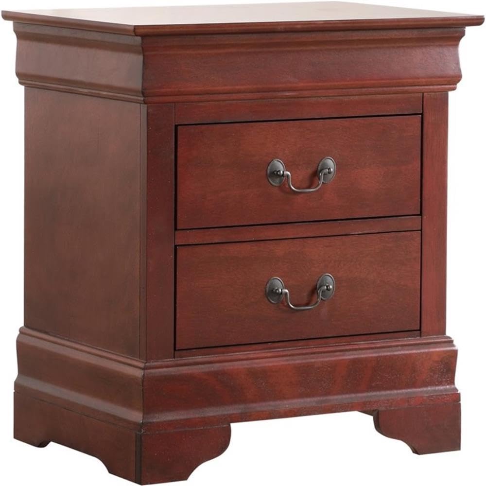 Set of 2 Queen Sleigh Bed and 2-Drawer Nightstand G990952