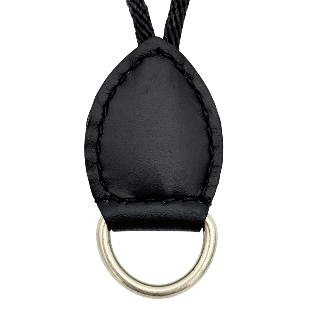 Black Leather Dee Ring Savers for Western Saddles W872