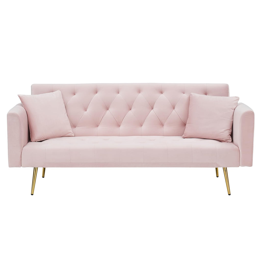 71" Velvet Convertible Sofa Bed Z791