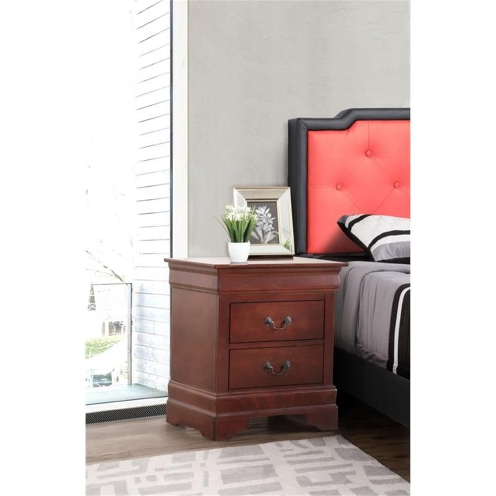 Set of 2 Queen Sleigh Bed and 2-Drawer Nightstand G990952