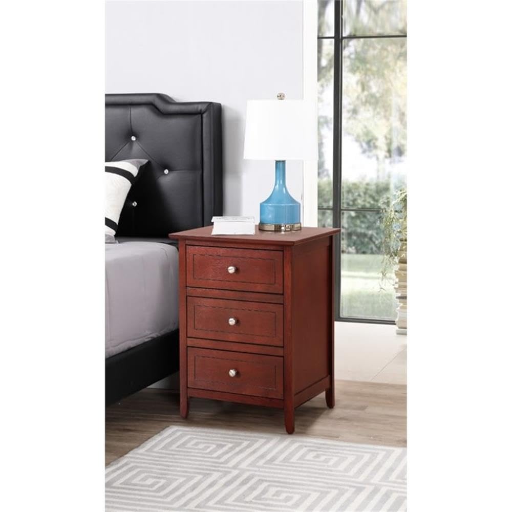 3-Drawer Solid Wood Nightstand S447