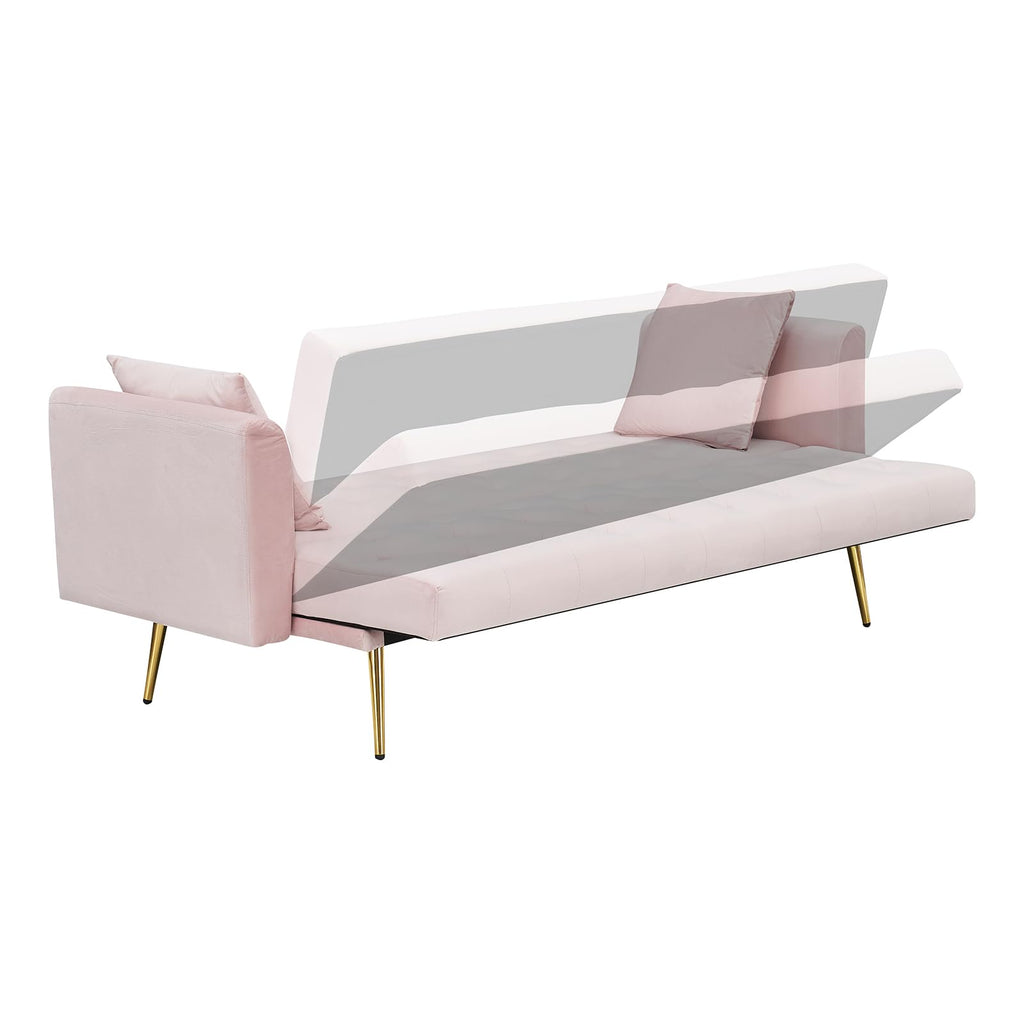 71" Velvet Convertible Sofa Bed Z791