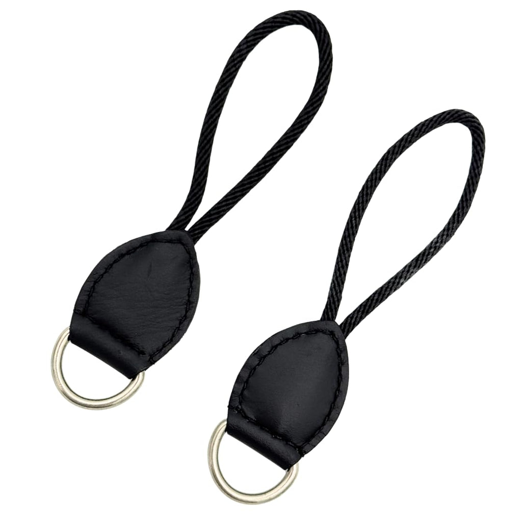 Black Leather Dee Ring Savers for Western Saddles W872