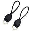 Black Leather Dee Ring Savers for Western Saddles W872