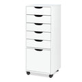 White 5 Drawer Mobile File Cabinet X520634