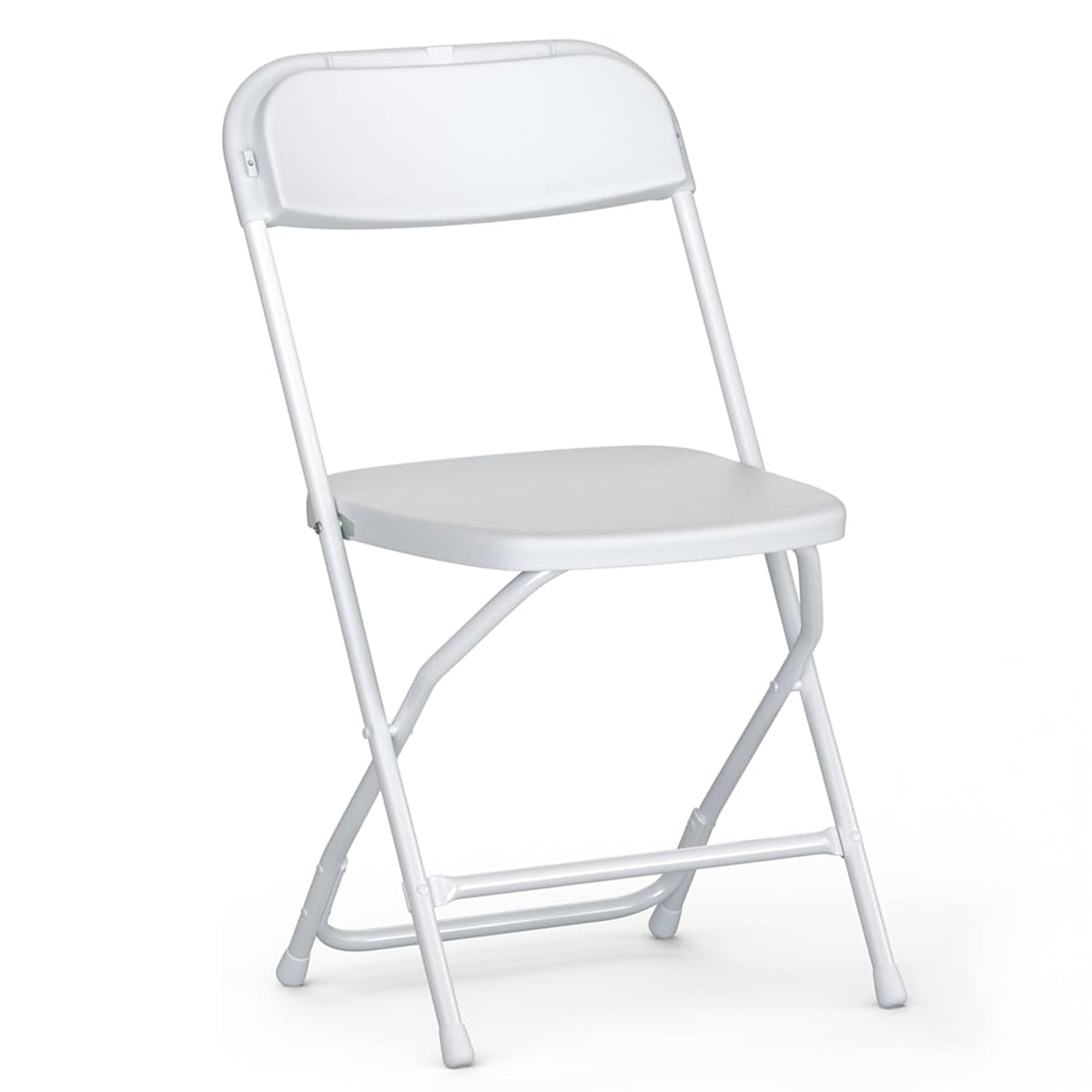 10 Pack White Plastic Folding Chairs with Steel Frame S878261