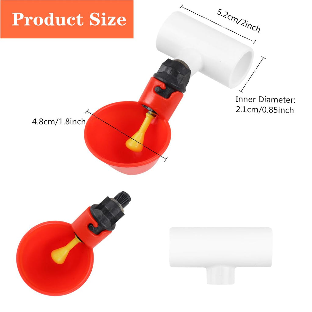 12 Pack Automatic Plastic Chicken Waterer Cups H73064