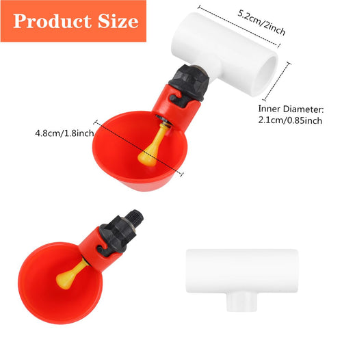 12 Pack Automatic Plastic Chicken Waterer Cups H73064
