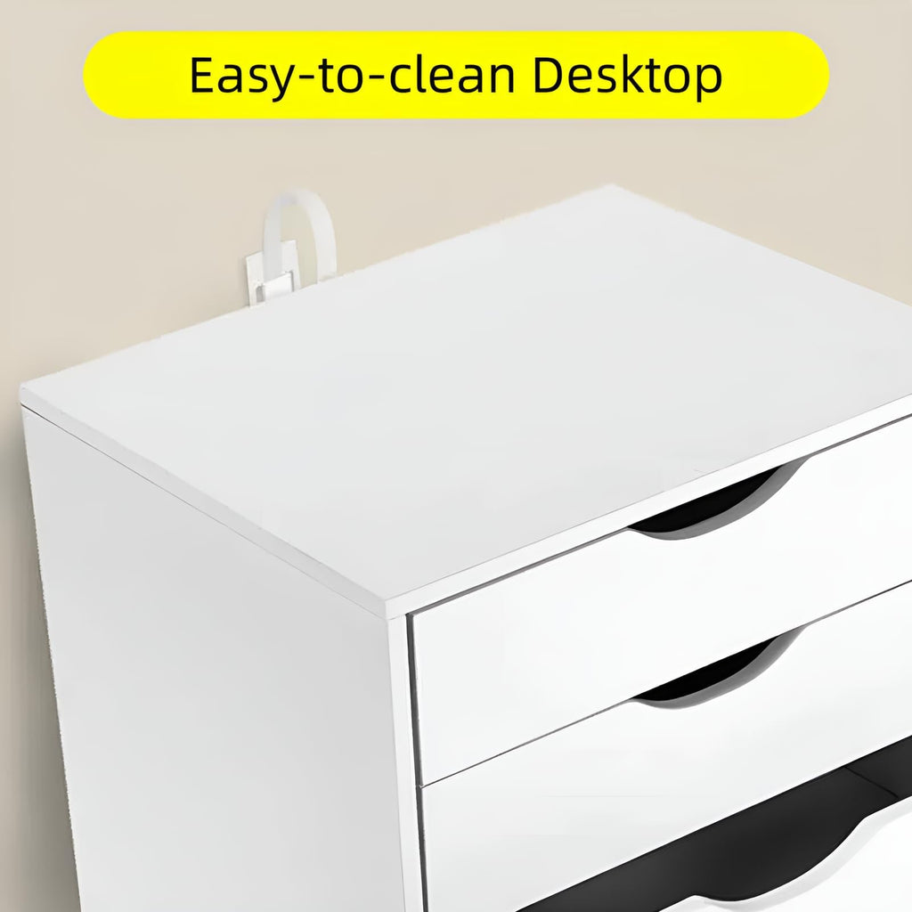 White 5 Drawer Mobile File Cabinet X520634