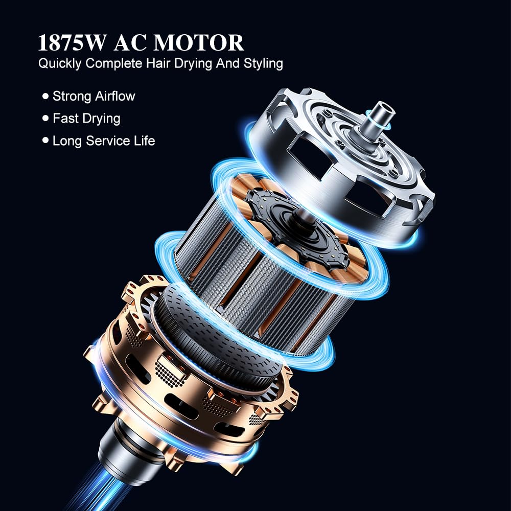 1875W Ionic Hair Dryer with Diffuser and Concentrator C892