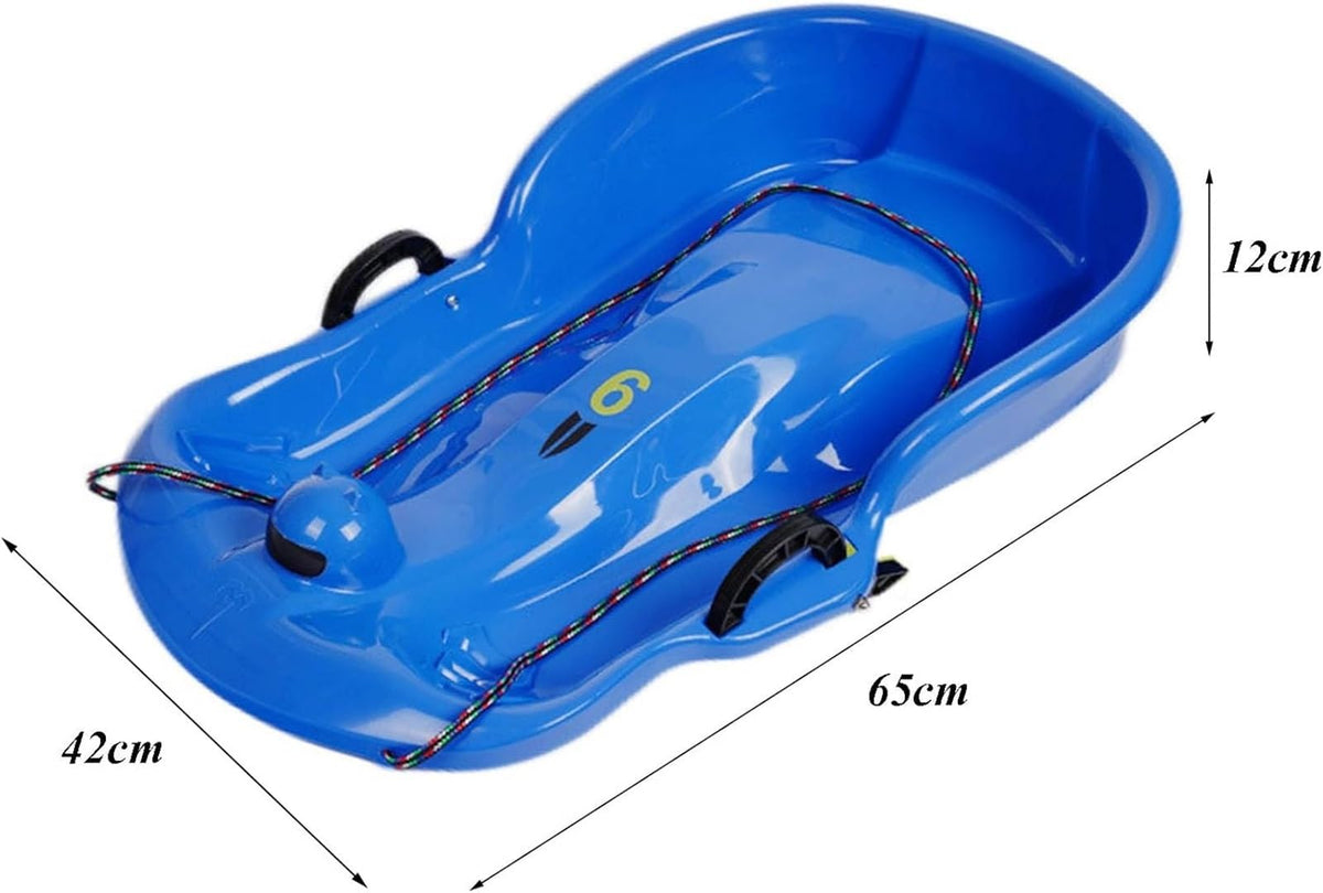 Plastic Toboggan Snow Sled with Pull Rope and Handle M15870