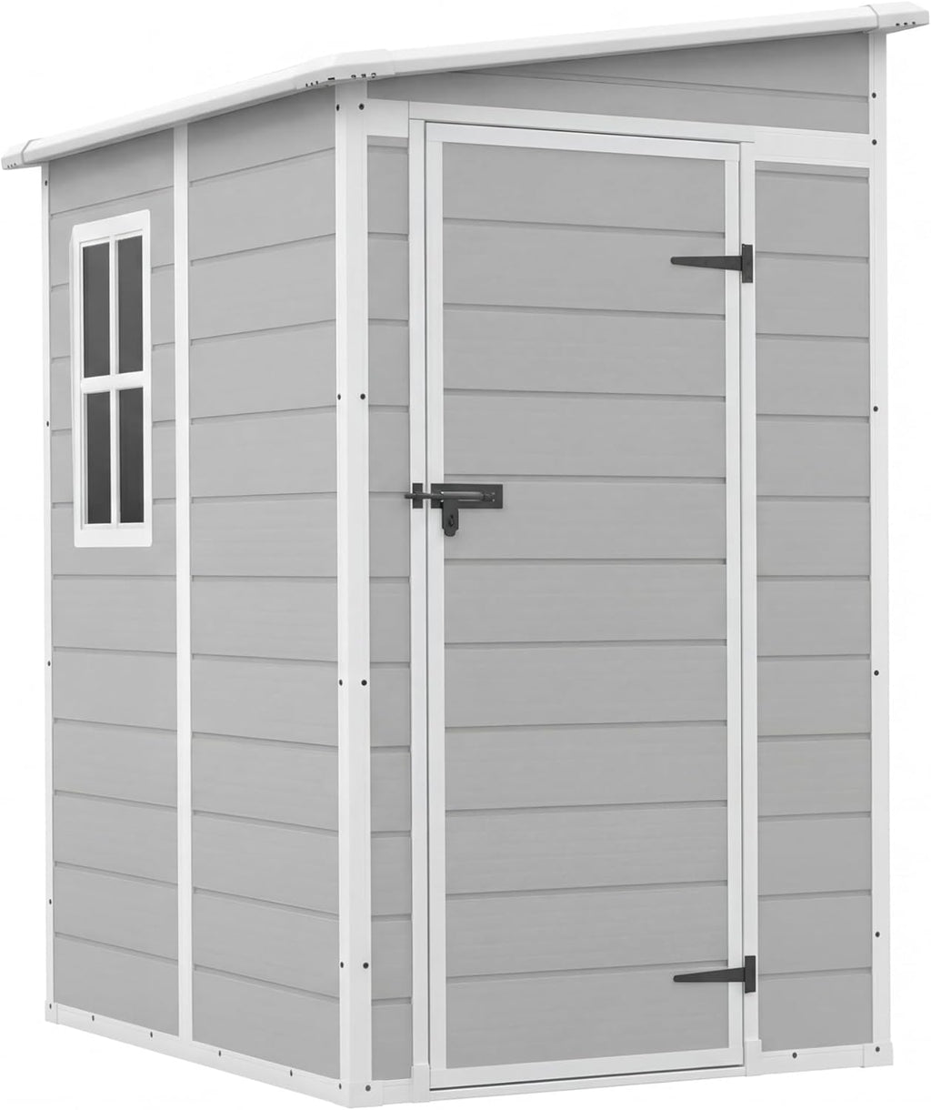 5 x 4 FT Plastic Outdoor Storage Shed with Floor M7430