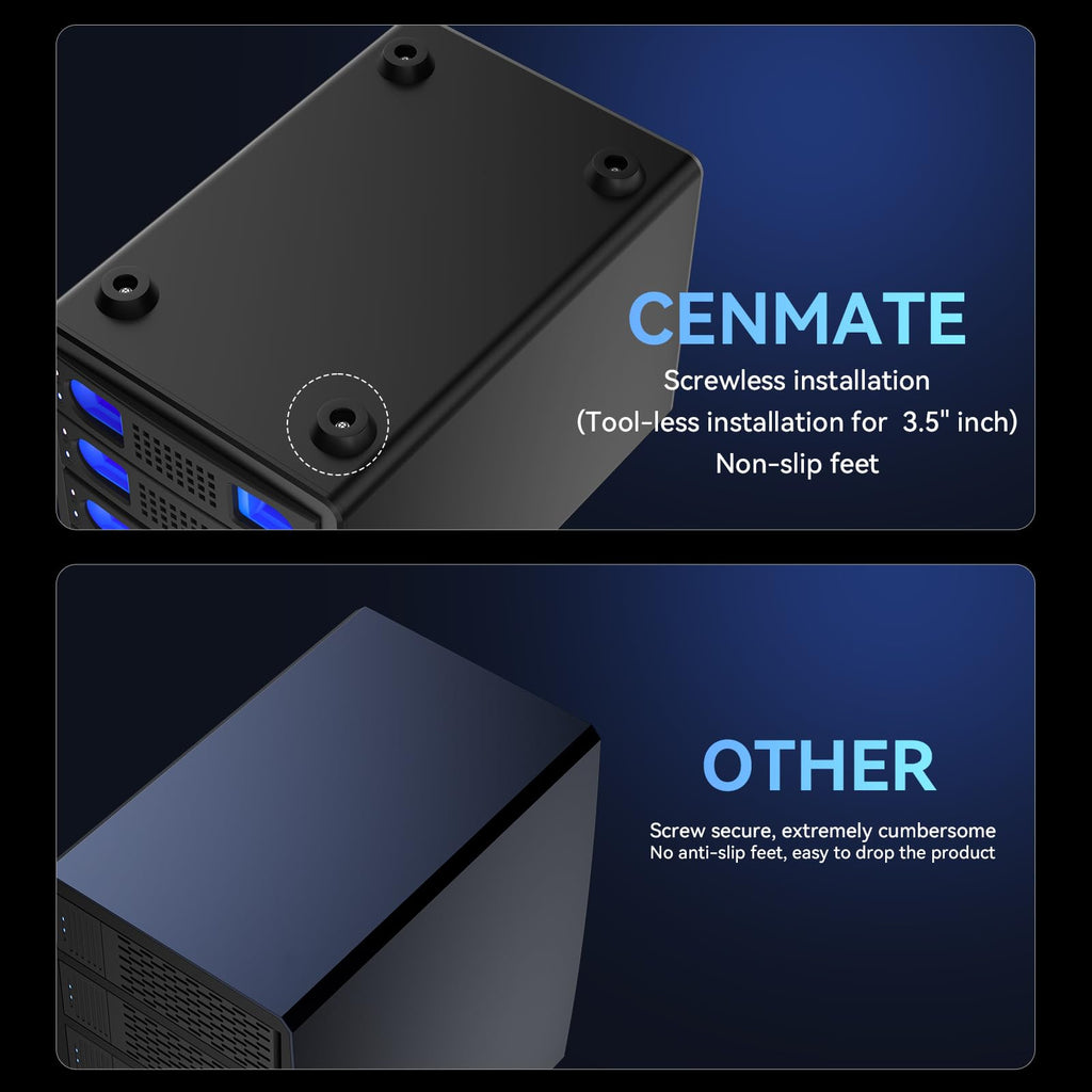4 Bay Hard Drive Enclosure with Cooling Fan M338344