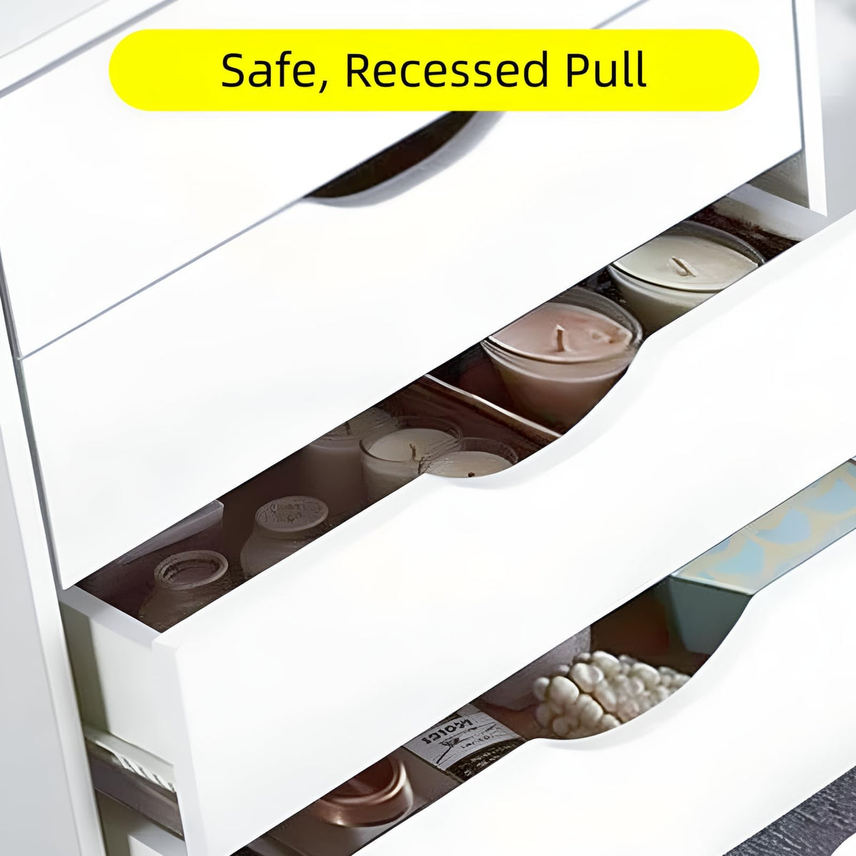 White 5 Drawer Mobile File Cabinet X520634