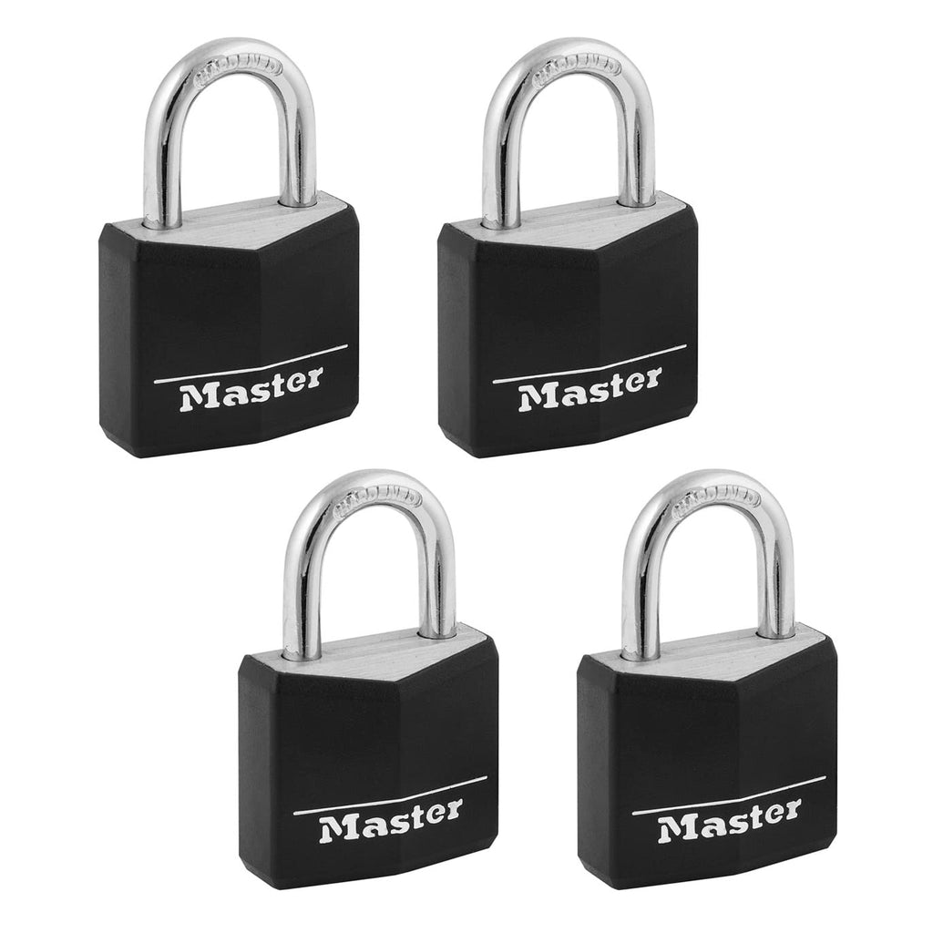 Outdoor Weather-Resistant Keyed Padlock 4-Pack L78001
