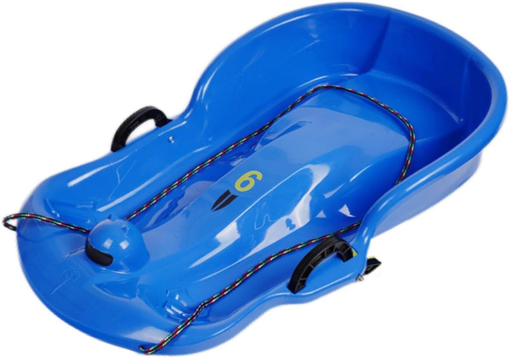 Plastic Toboggan Snow Sled with Pull Rope and Handle M15870