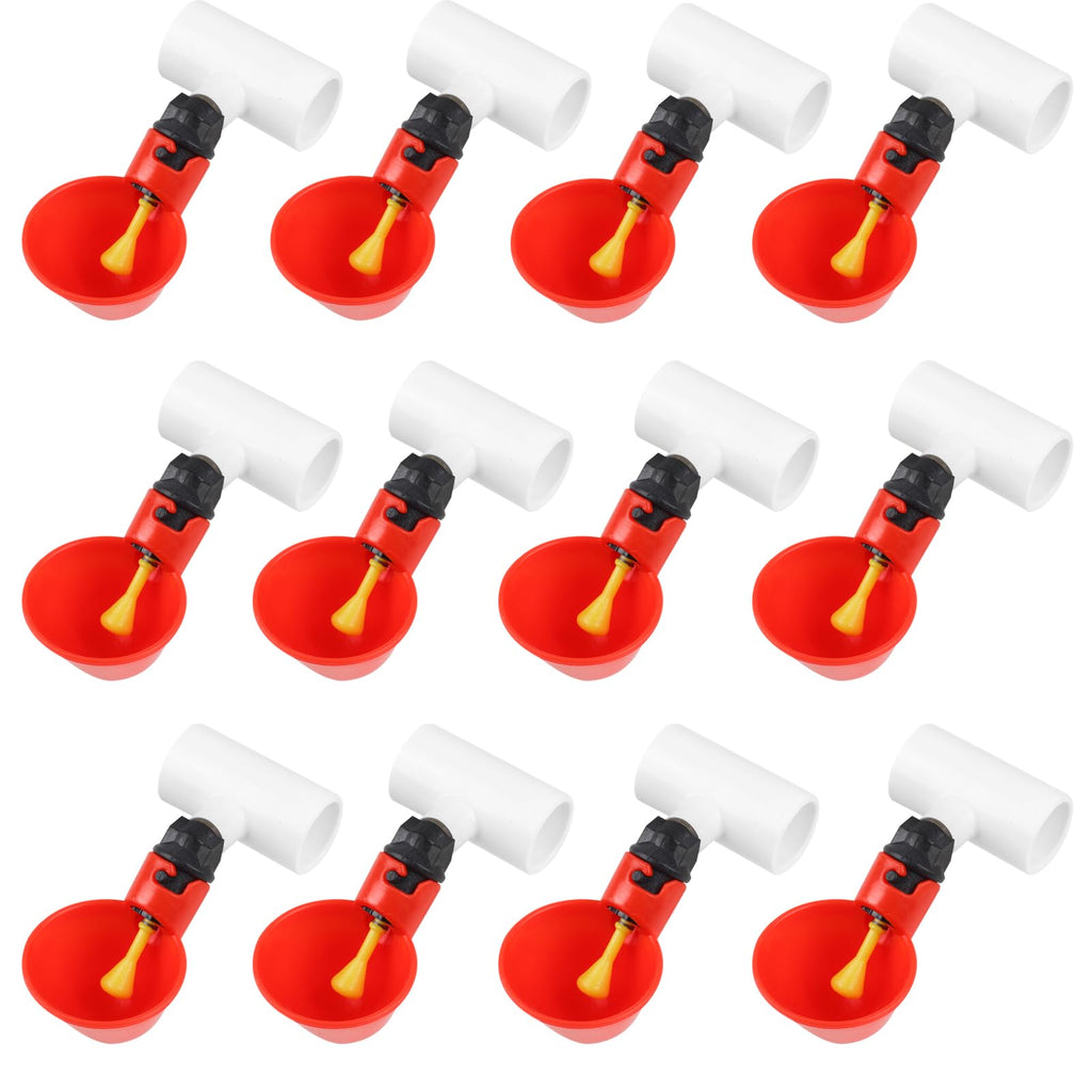 12 Pack Automatic Plastic Chicken Waterer Cups H73064
