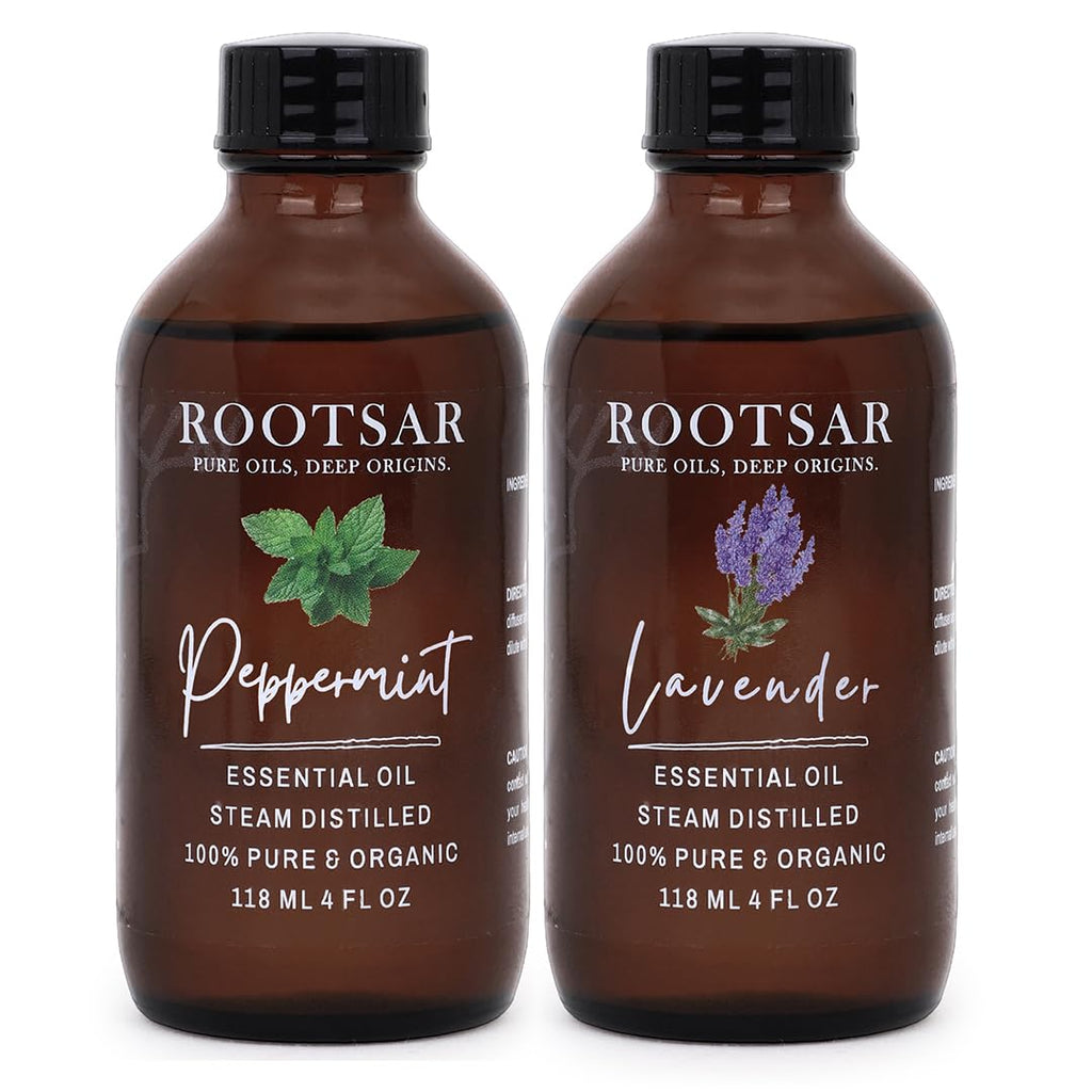 Lavender and Peppermint Essential Oils 4 Fl Oz O539078