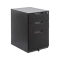 3-Drawer Black Mobile File Cabinet with Lock D4810