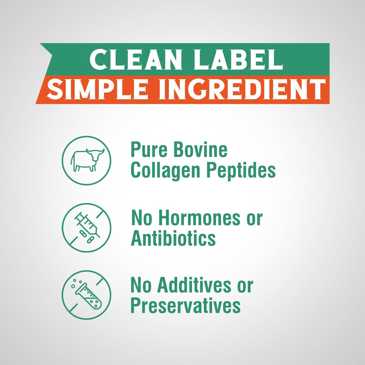 Bovine Collagen Peptides Powder, Hydrolyzed Type I & III, Unflavored, 16oz K21779