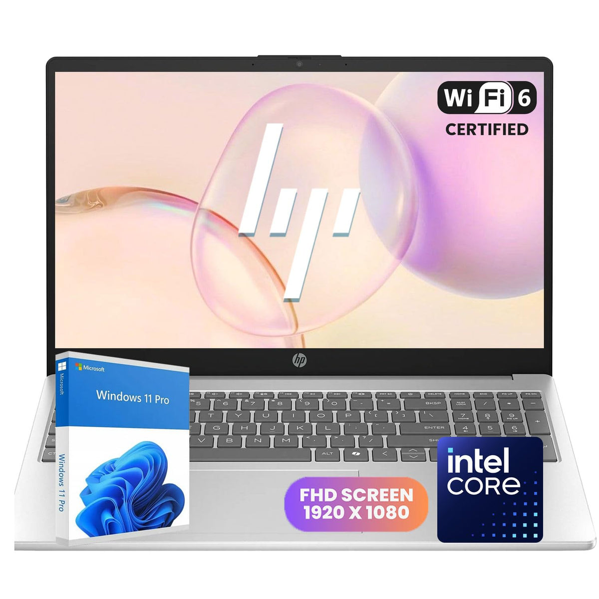 Laptop Intel Processor 8GB DDR4 RAM 512GB SSD 15.6" FHD Display Windows 11 Pro K83512