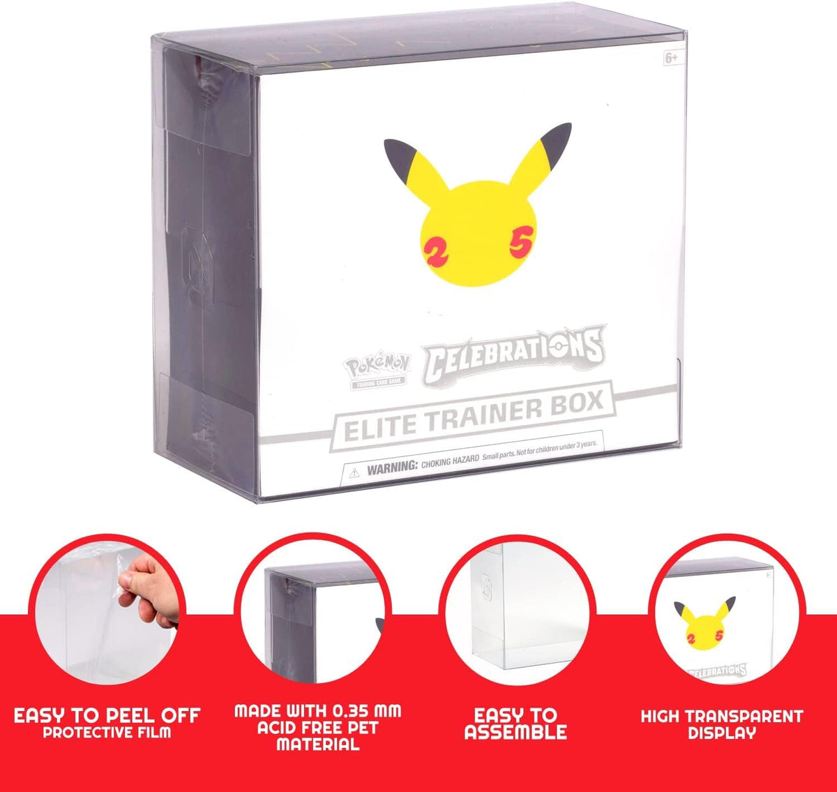 Clear PET Display Case 5-Pack + 2-Pack D910