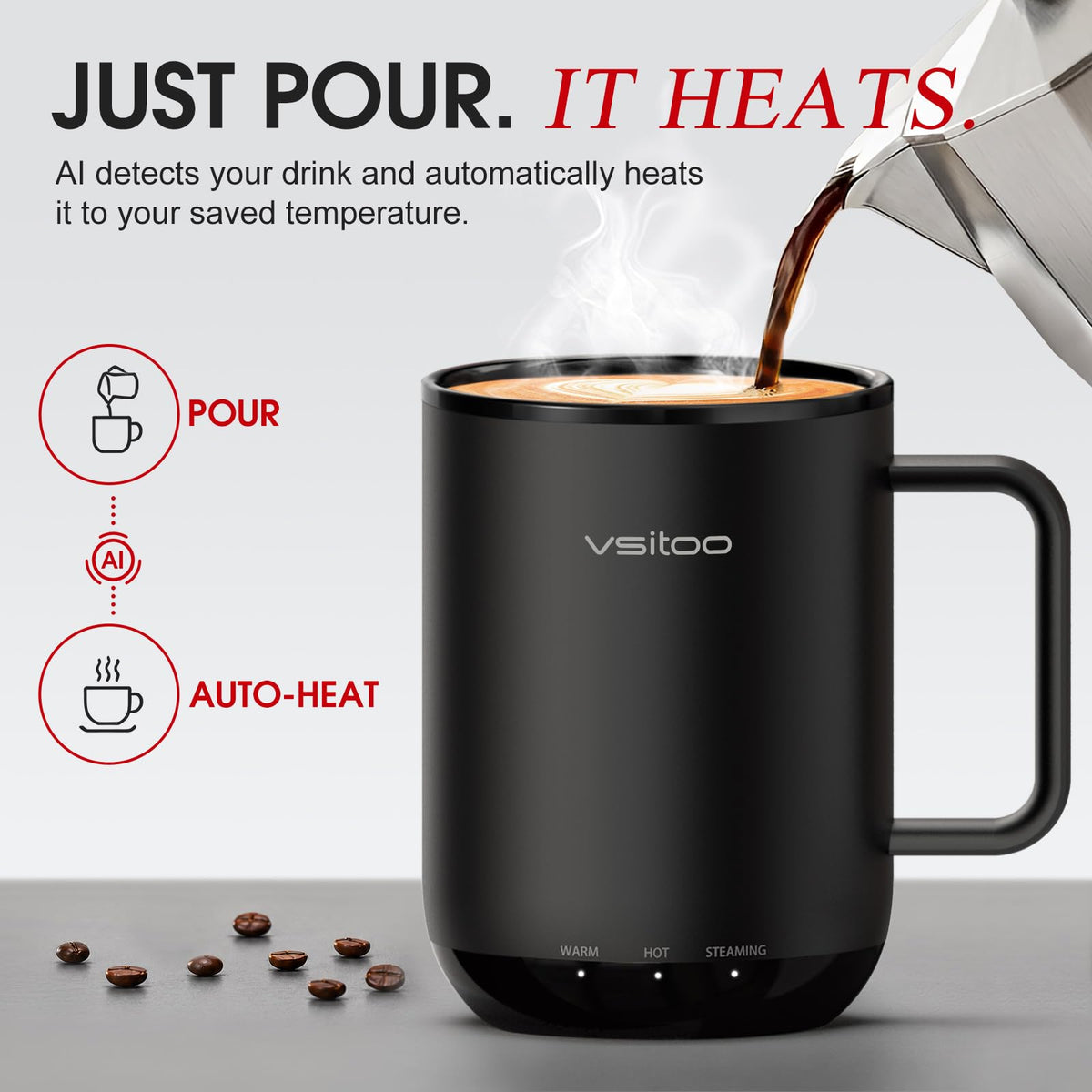 14oz Smart Self Heating Coffee Mug T35640