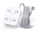 Surge Protector Power Strip 5 Ft Braided Extension Cord Y2889