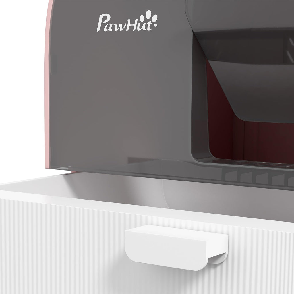 Pink Covered Cat Litter Box with Scoop W3958