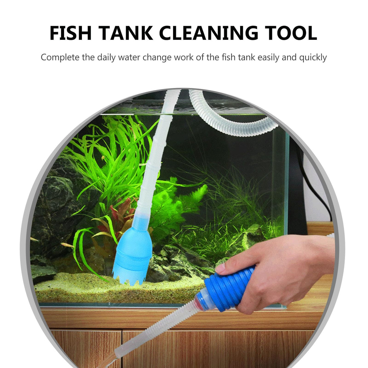 Fish Tank Water Changer Tool with Cleaning Brush Set L55900