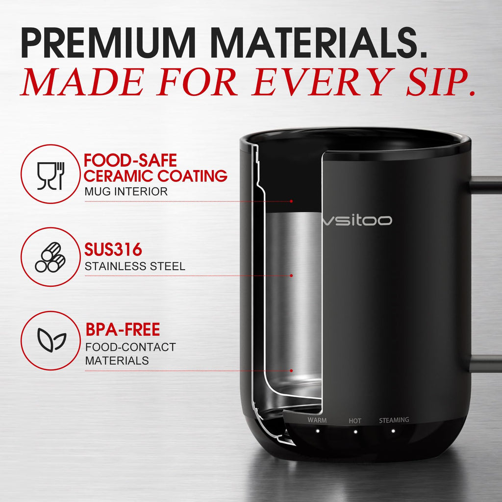 14oz Smart Self Heating Coffee Mug T35640