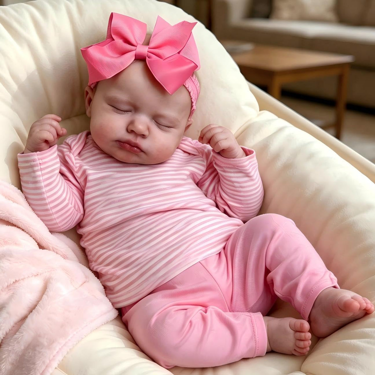 20 Inch Realistic Newborn Baby Dolls with Pink Clothes L46672