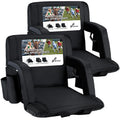 Stadium Seats with Back Support 2.5'' Thick Cushion 6 Adjustable Angle Bleacher Seat with Armrest O3948