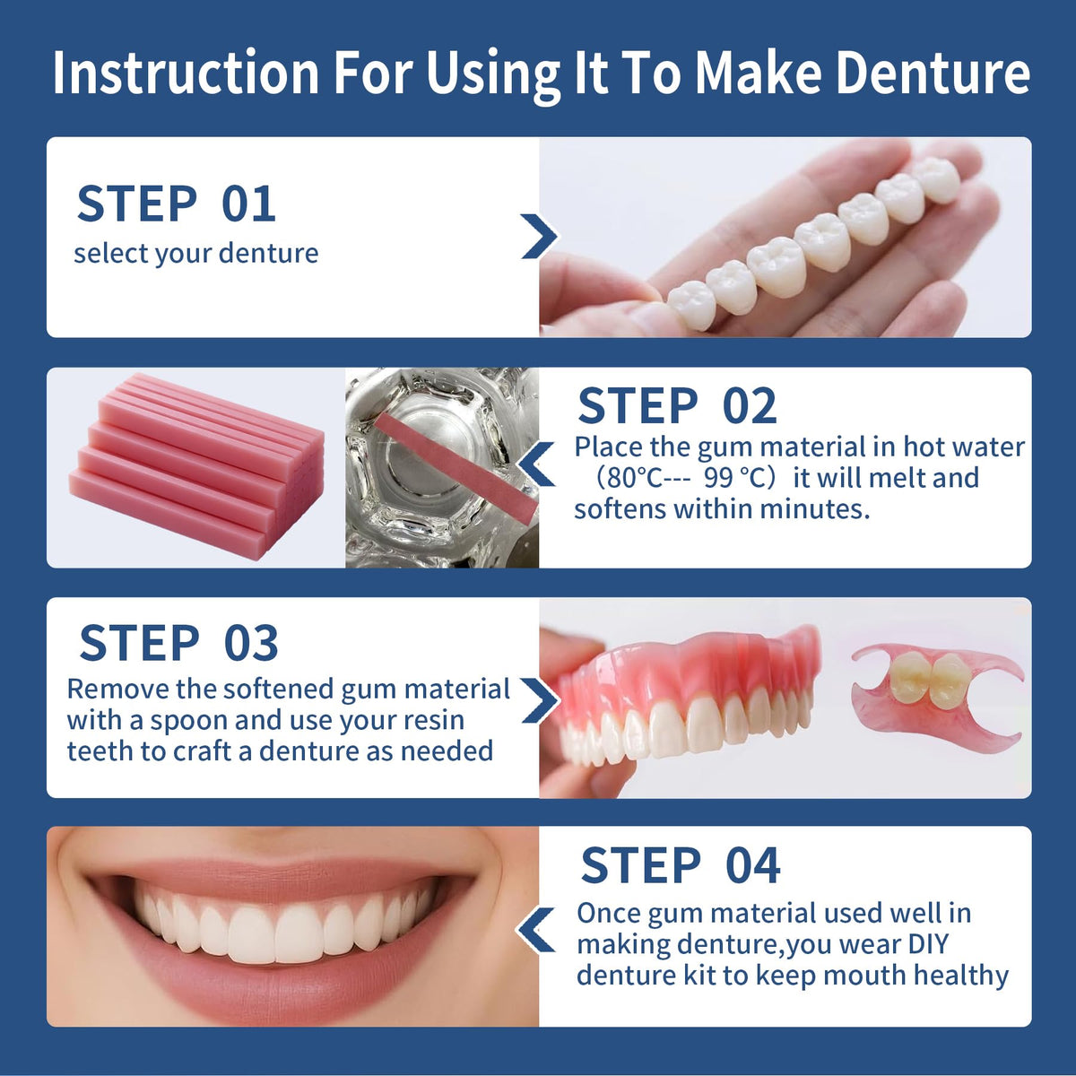 Denture Reline Kit for Upper and Lower Dentures H152