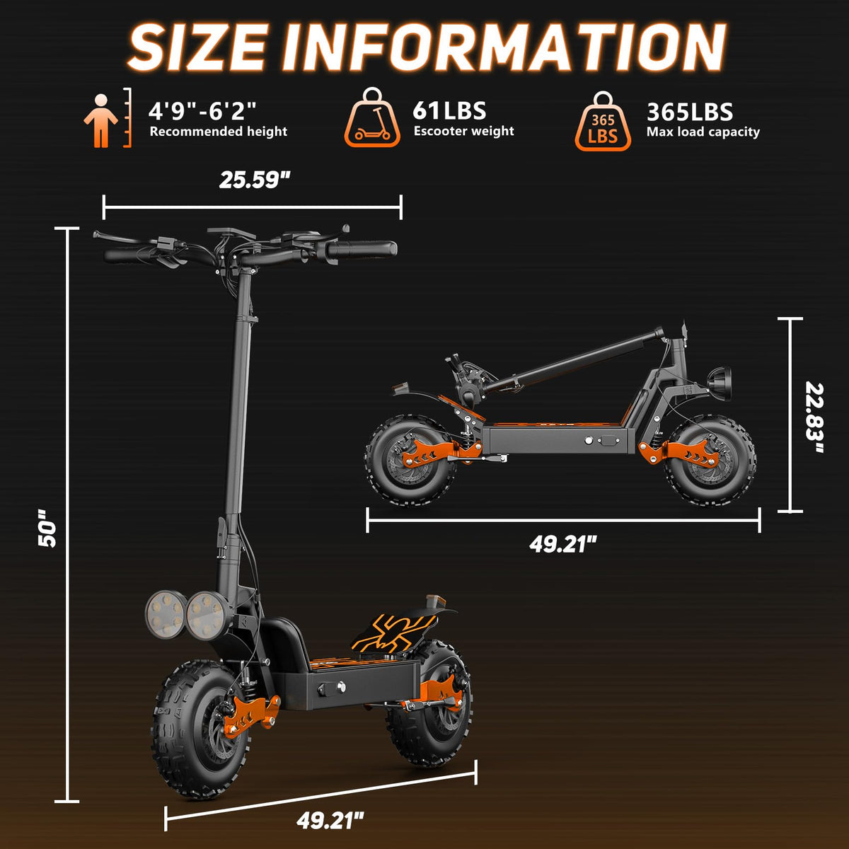 800W Motor 25 Miles Long Range Electric Scooter A610