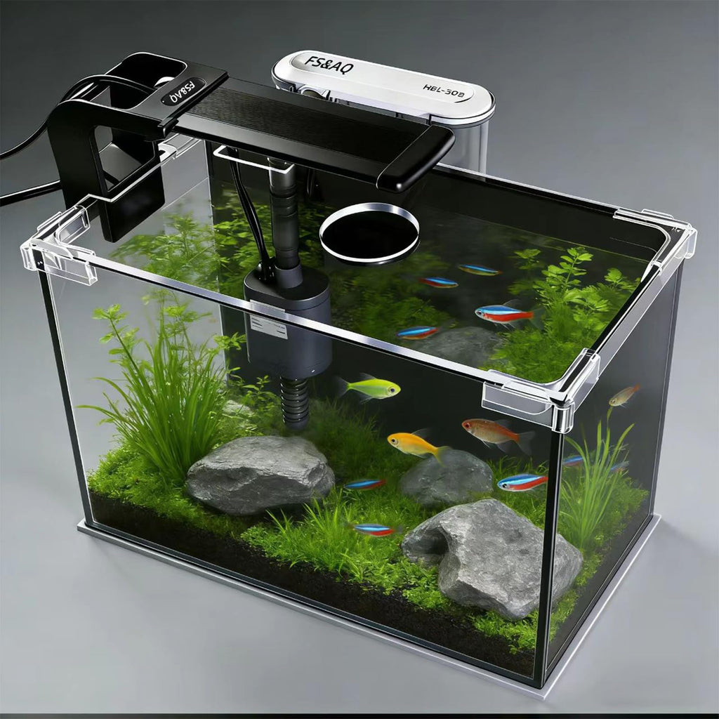 2.5 Gallon Betta Fish Tank with Filter Light and Lid H436440