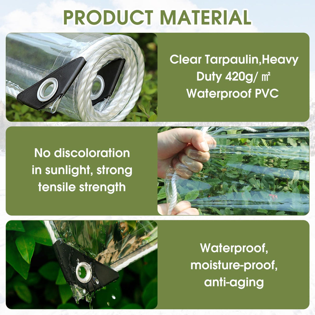 Clear Tarp with Zipper Door Z4975