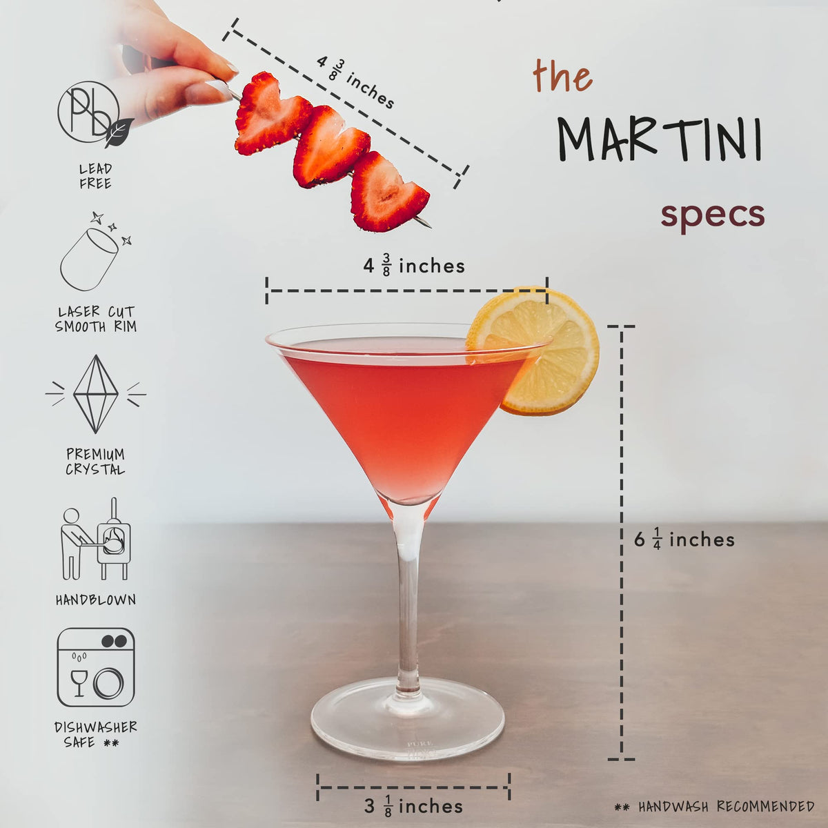 Martini Glasses Set of 4 S422