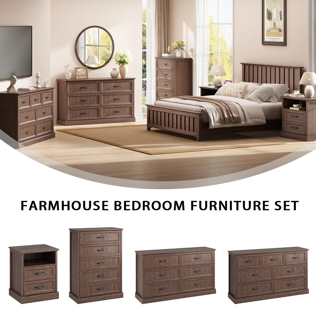 Brown 2 Drawer Nightstand Set of 2 N13178