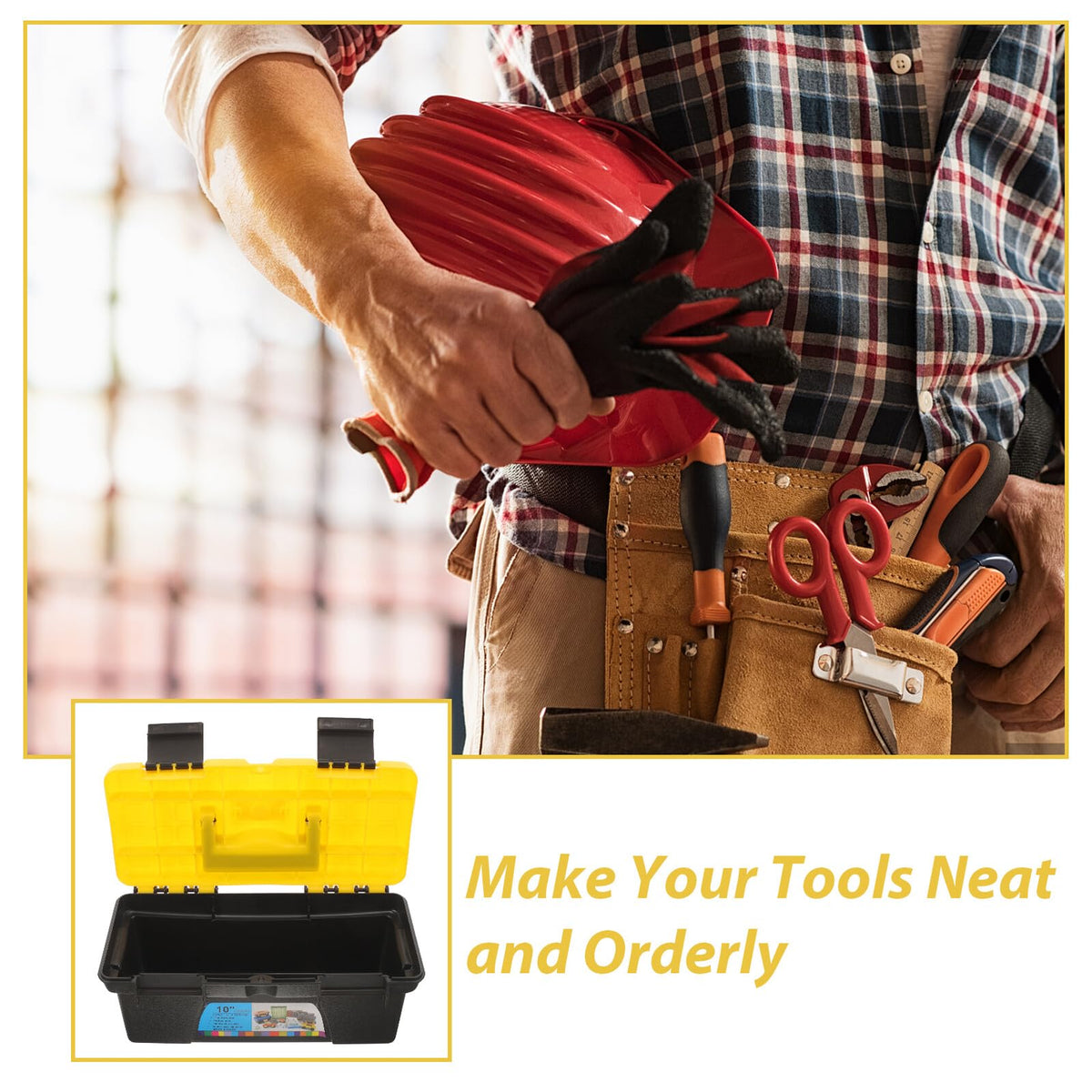 10 Inch Plastic Tool Box Organizer R7756