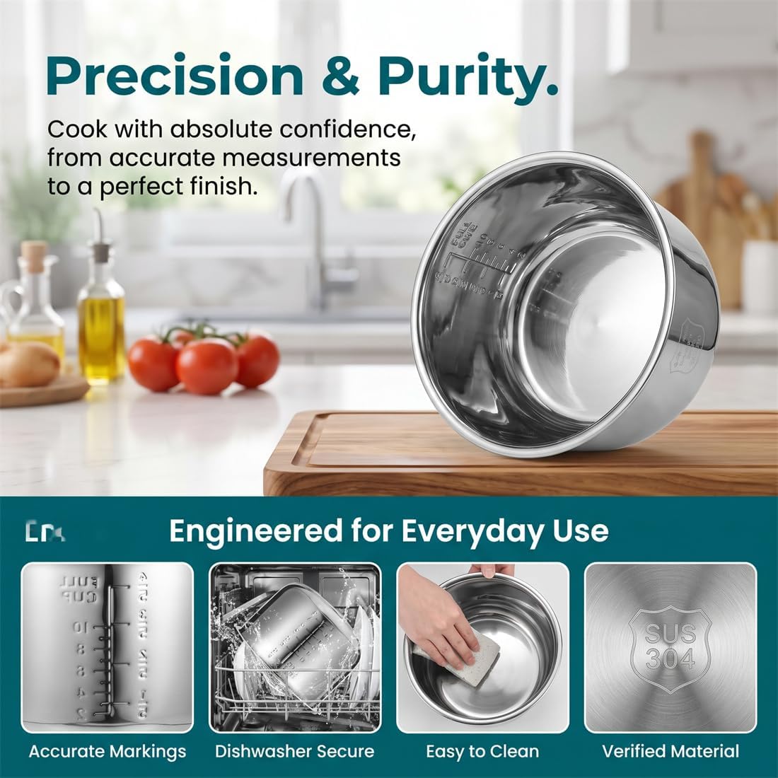 Stainless Steel 3L Rice Cooker Inner Pot L43493