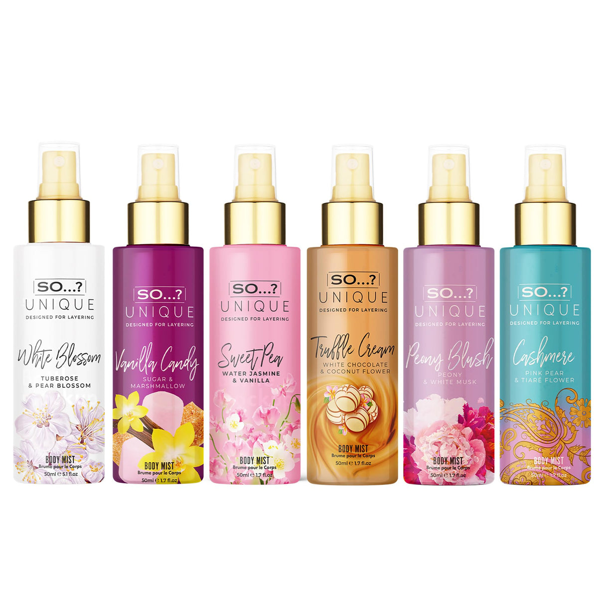 Unique Body Mist Set, 6 pcs R5156