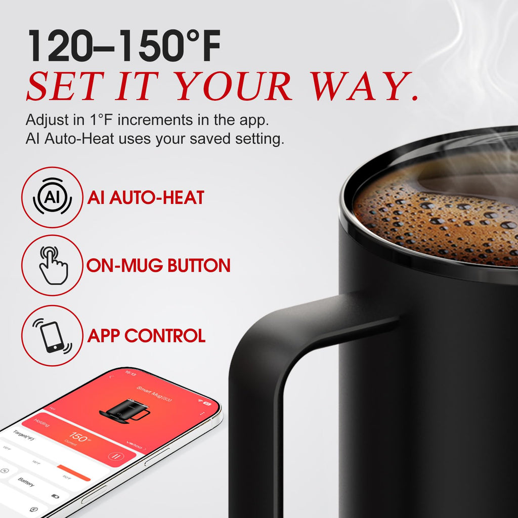 14oz Smart Self Heating Coffee Mug T35640