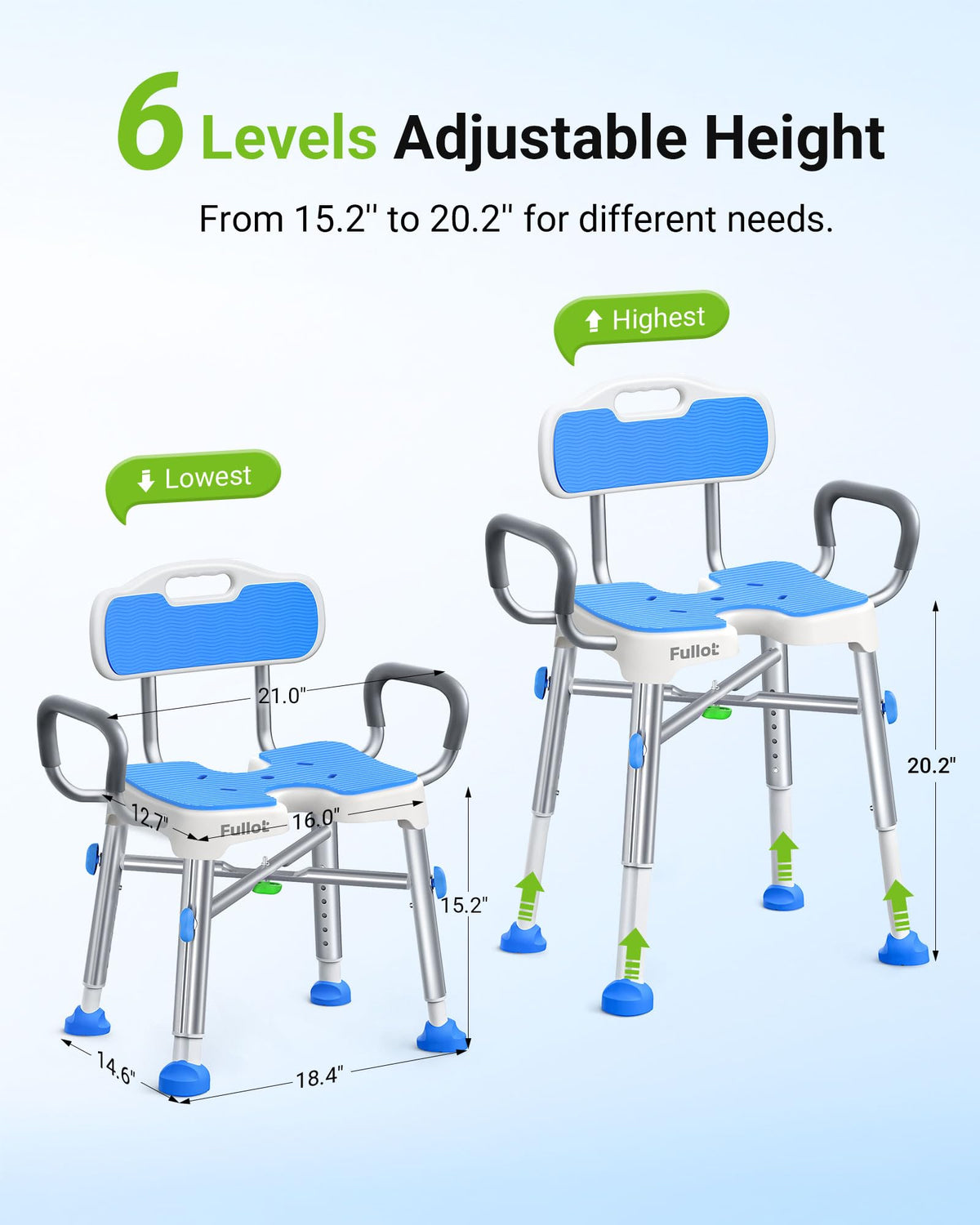 H-Shaped Shower Chair 500 lbs Y299
