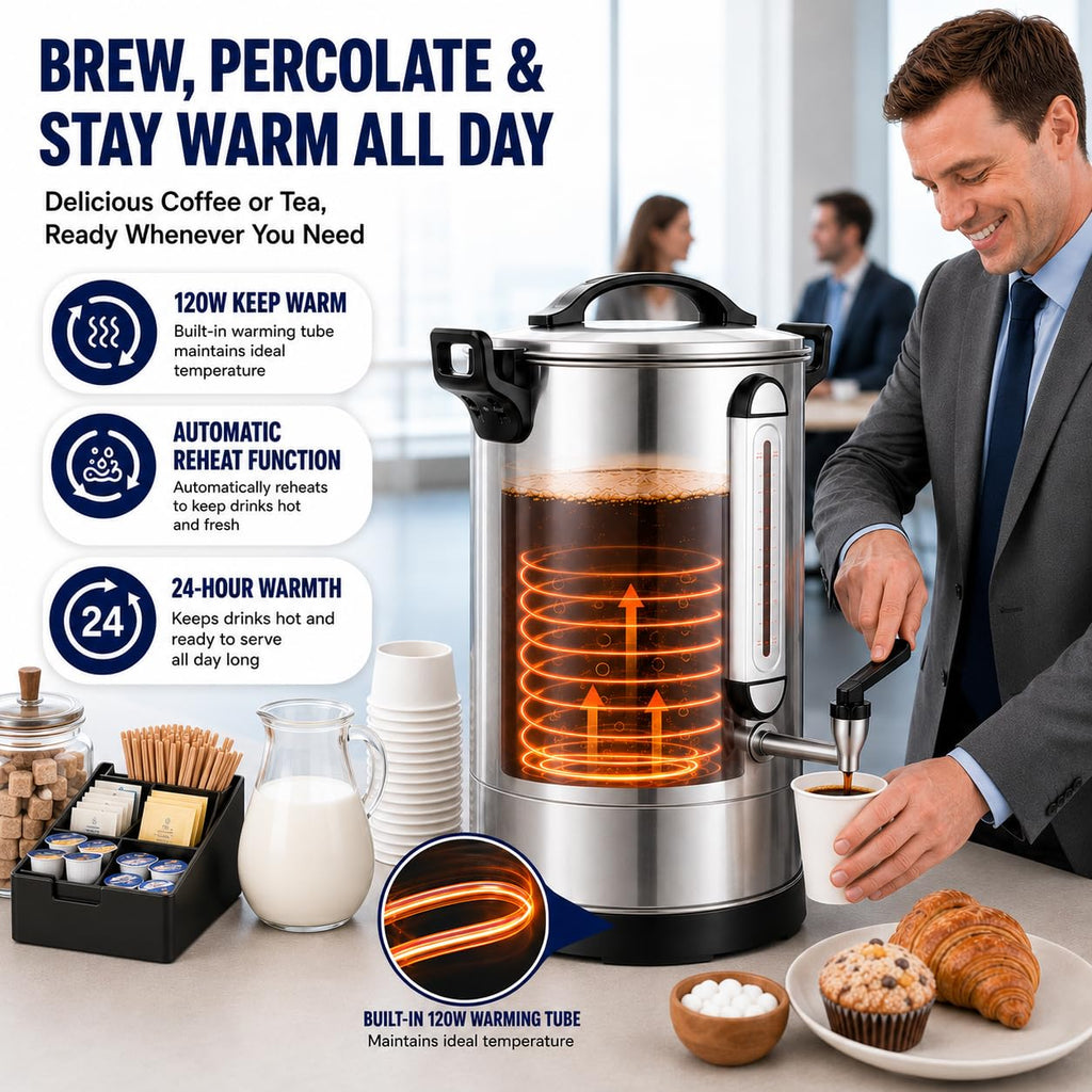 16L 304 Stainless Steel Commercial Coffee Urn R794912
