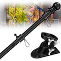 5ft Stainless Steel Flag Pole Kit with Bracket Y166