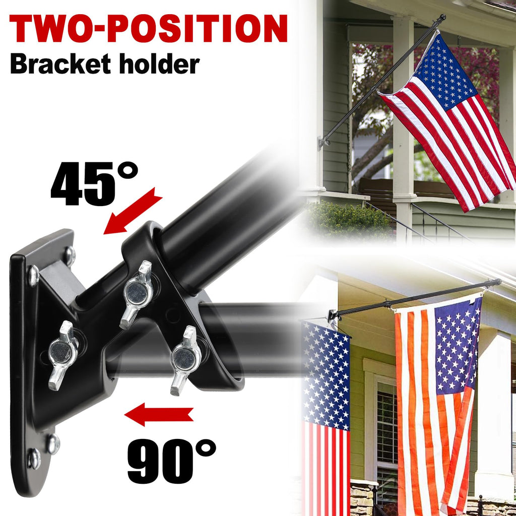 5ft Stainless Steel Flag Pole Kit with Bracket Y166