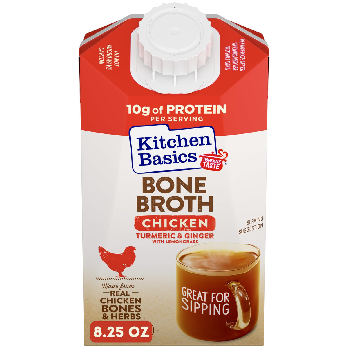 Chicken Bone Broth with Turmeric, Ginger and Lemongrass, 8.25 oz Y92484